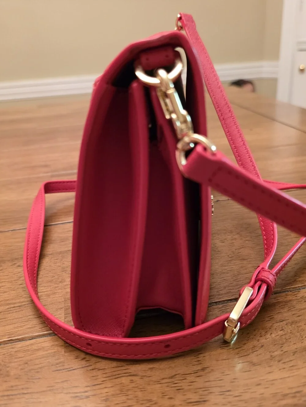 Tory Burch Red Saffiano Crossbody Bag